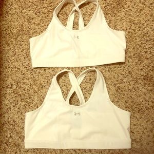 2 new Under Armour sports bras. White, sz XL